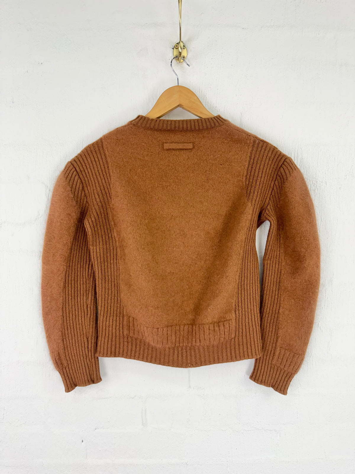 Vintage 90s Jean Paul Gaultier Maille Terracotta Wool Sweater - AU8