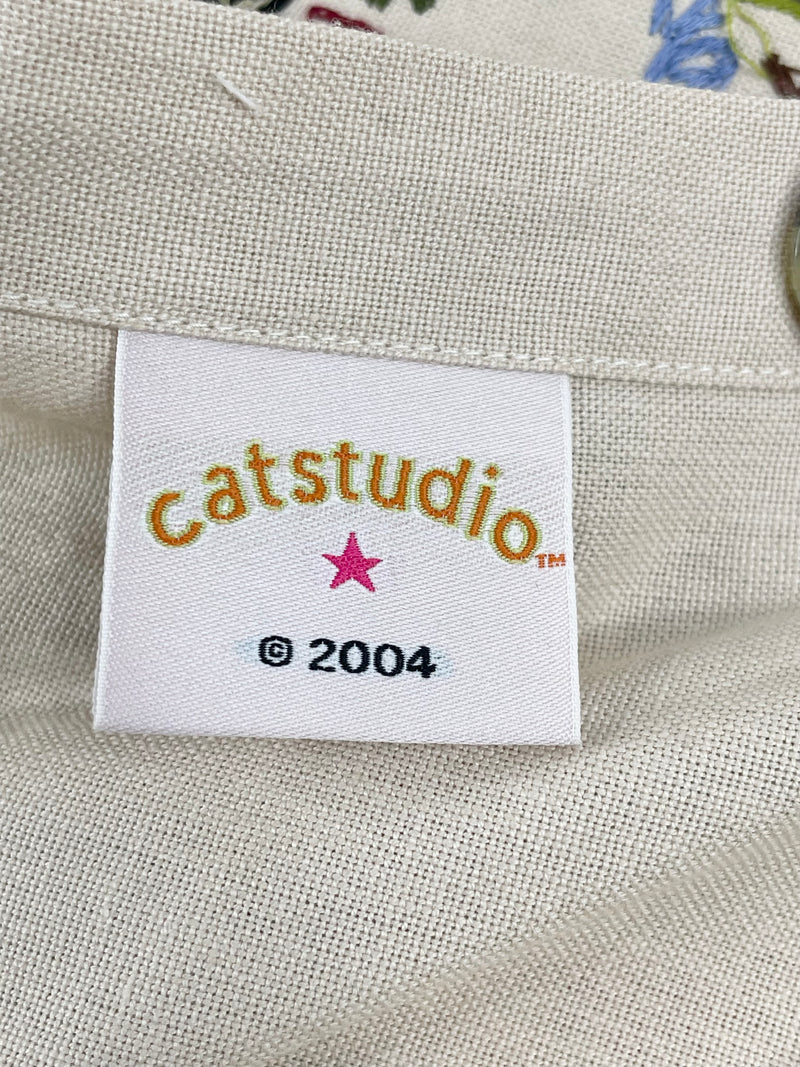 Catstudio Hand-Embroidered 'Massachusetts' Cushion Cover