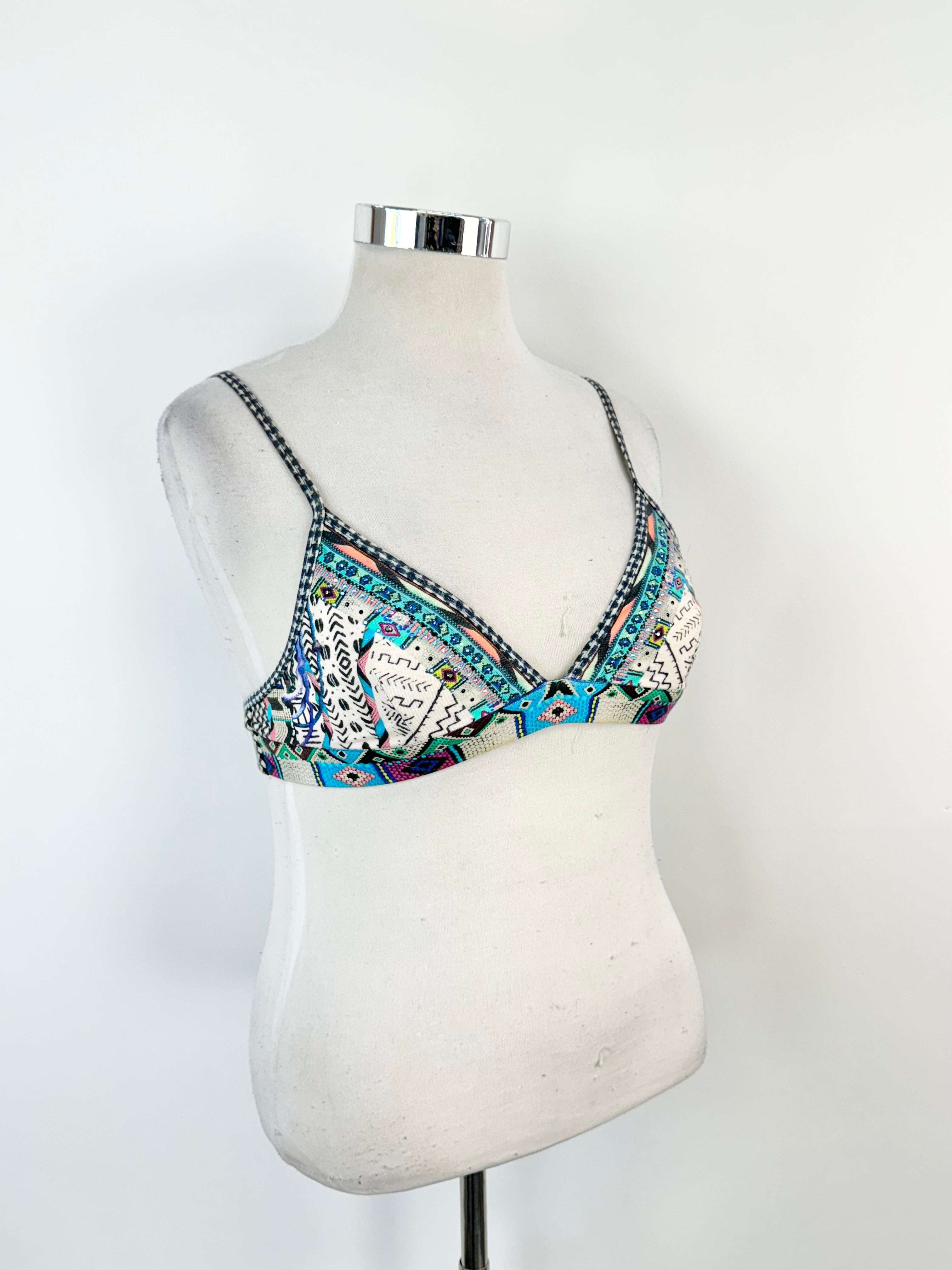 Camilla Blue Crystal Embellished Bralette - AU12