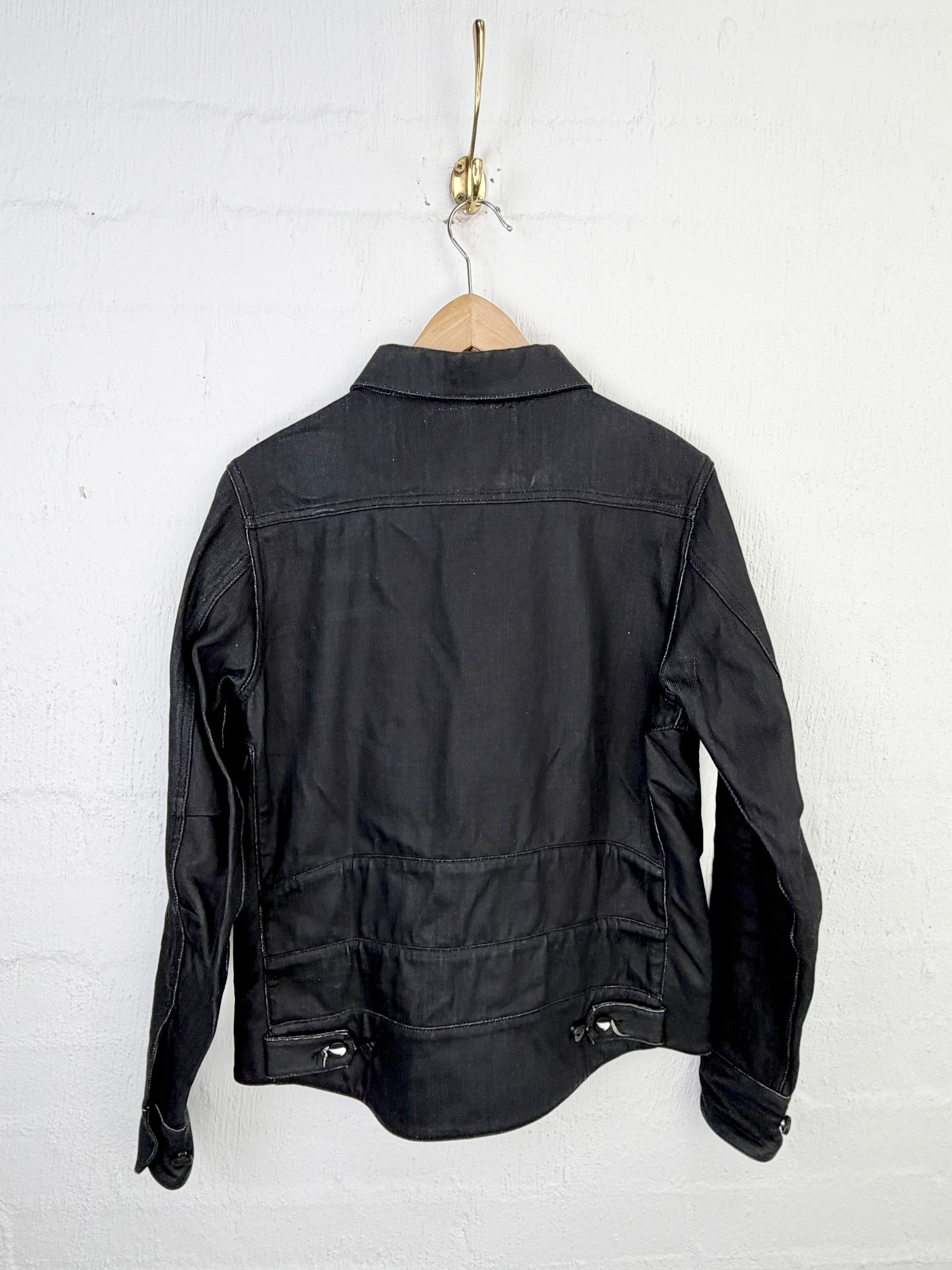 Saint Black Coated Denim Jacket - M