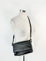 Status Anxiety Black Grained Folded Leather Bag