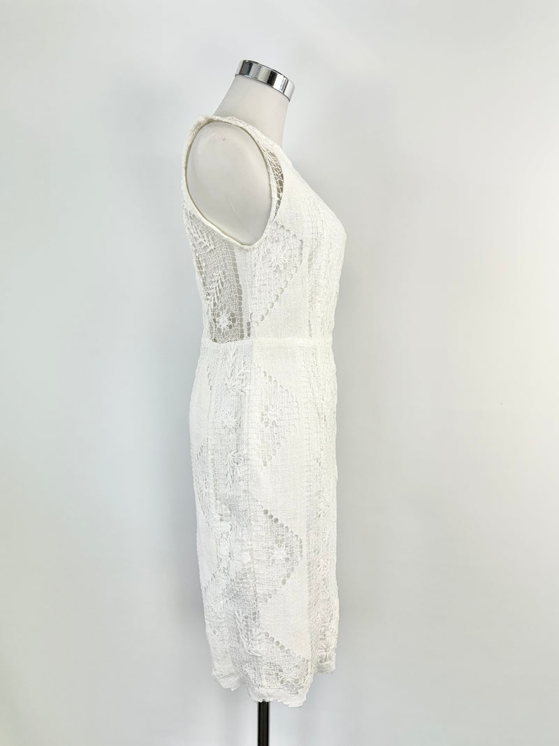 Nevenka White Lace Bodycon Dress - AU8