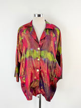 Comme des Garsons Pink Green Purple & Metallic Gold Shirt - AU10/12