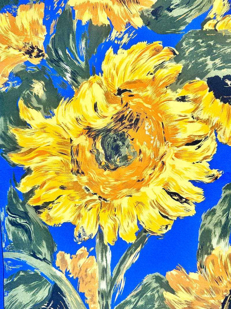 Vintage Metropolitan Museum of Art Impressionist Sunflowers Scarf