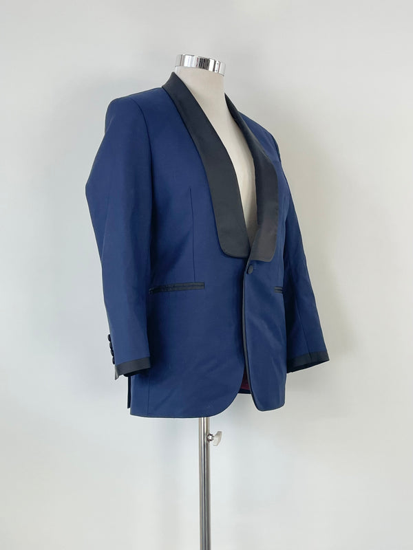 ZAC Midnight Blue Wool Tailored Blazer - M/L