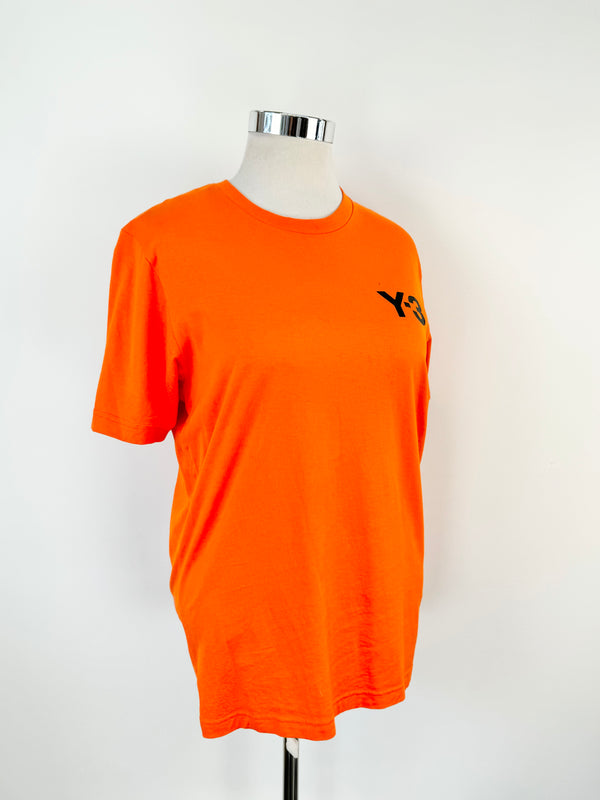 Y-3 Safety Orange Logo T-Shirt - L