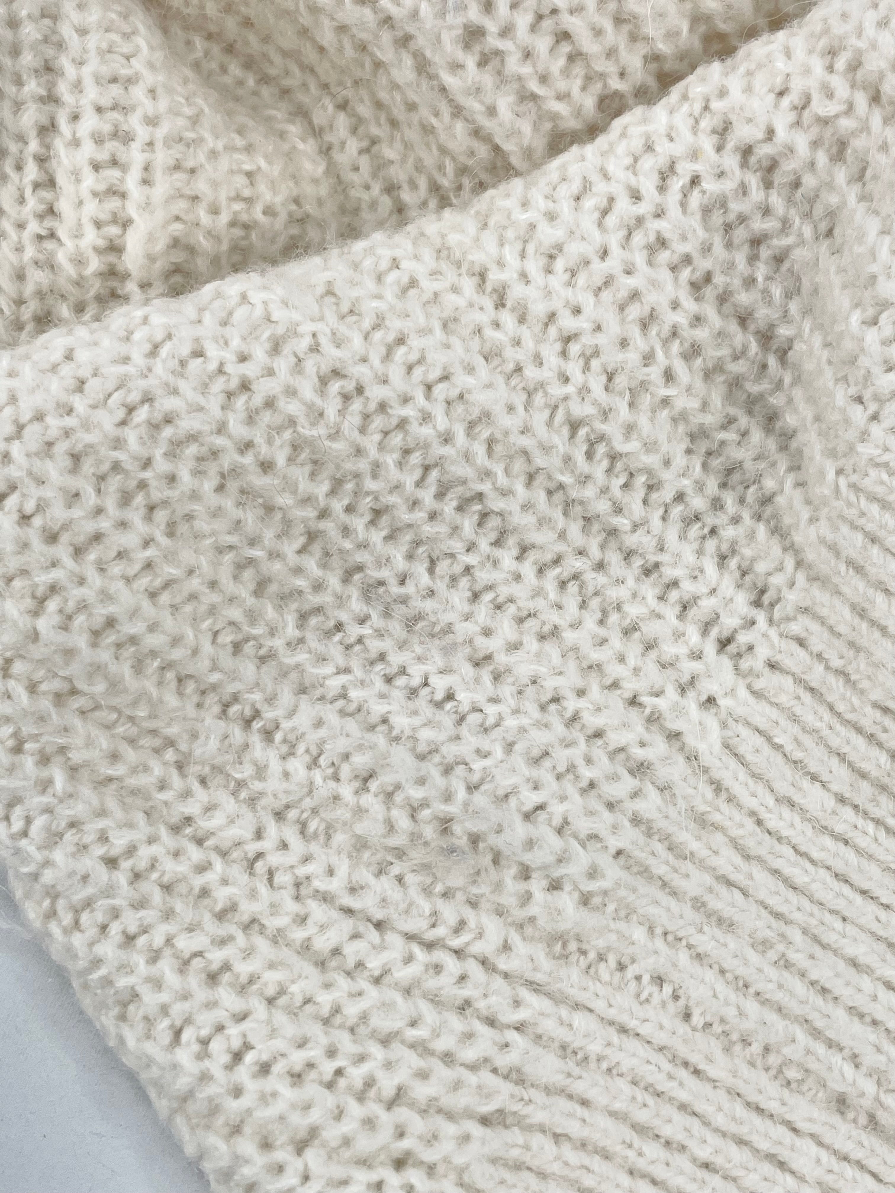 Reiss Cream Ribbed Zip Neck 'Safia' Sweater - AU8