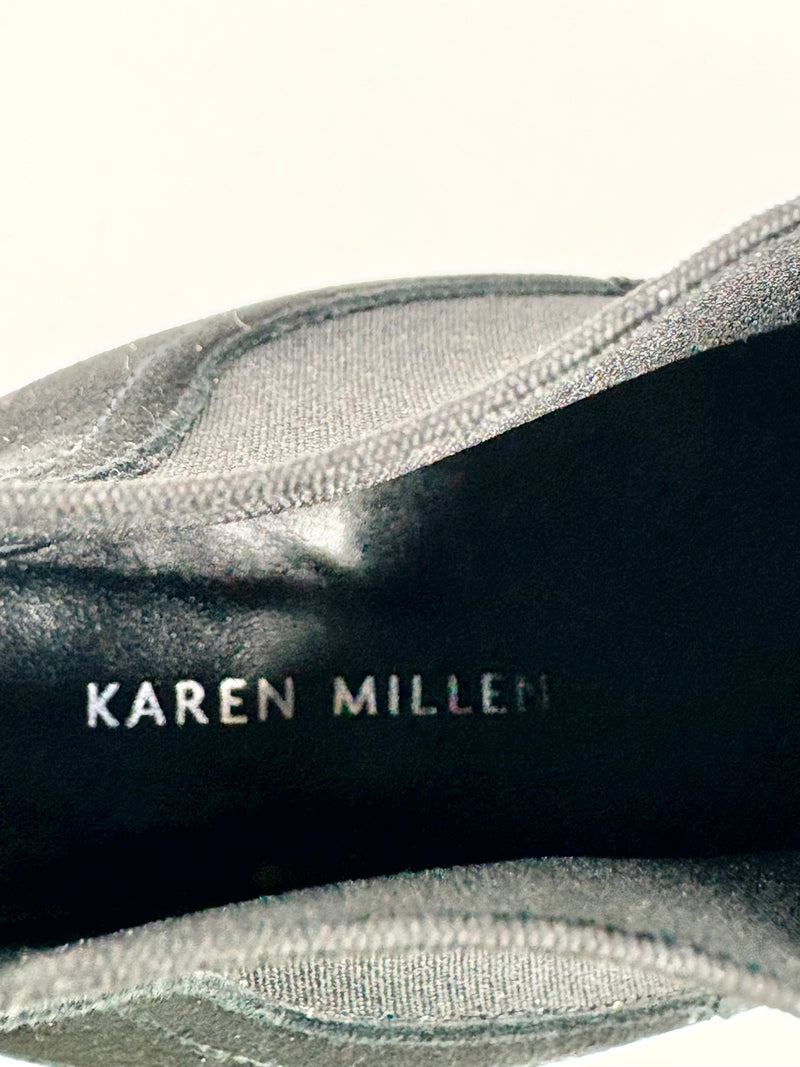 Karen Millen Black Suede Ankle Boots - EU40