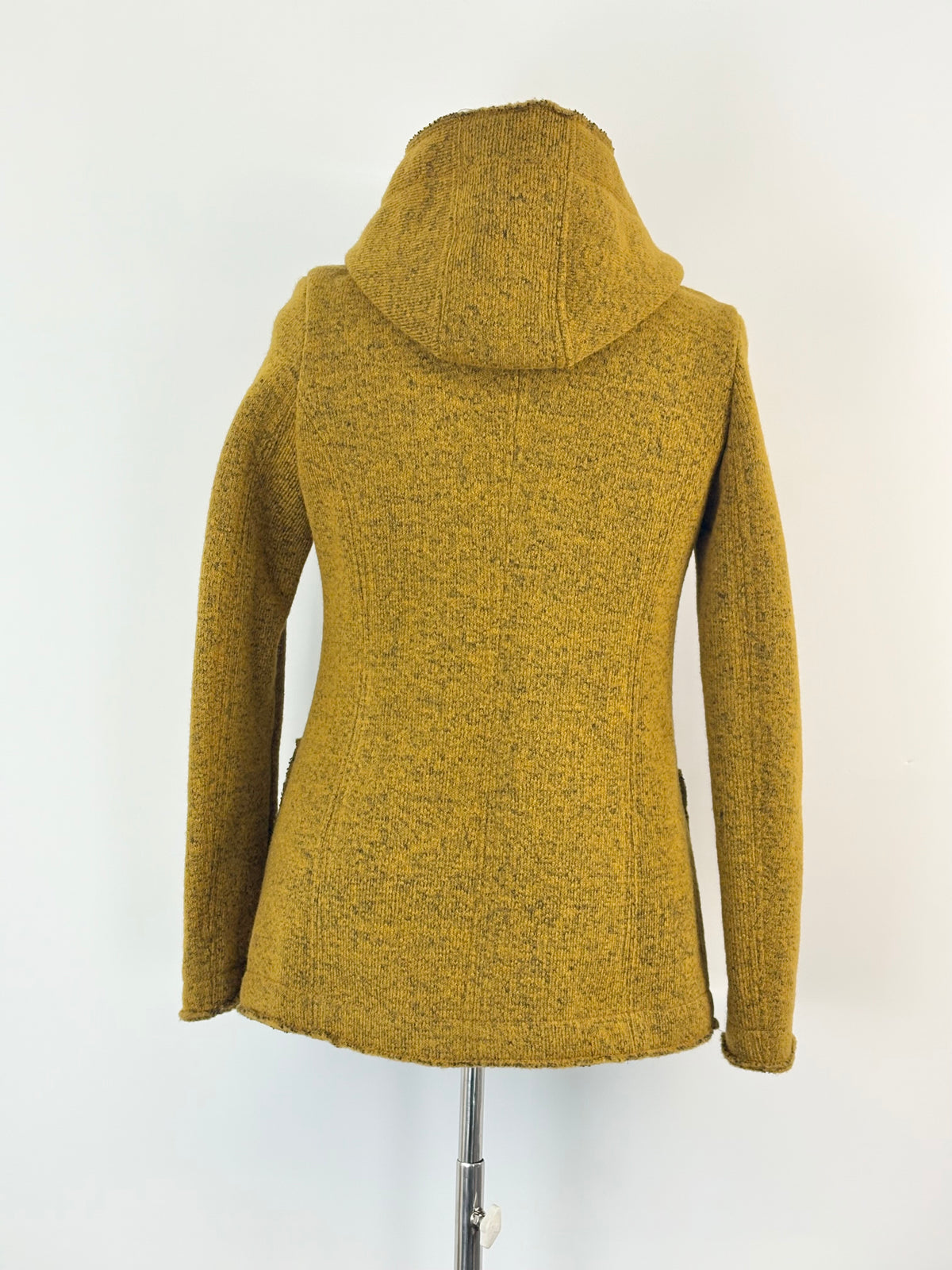 Speckled Mustard Yellow Wool-Blend Coat - AU14/16