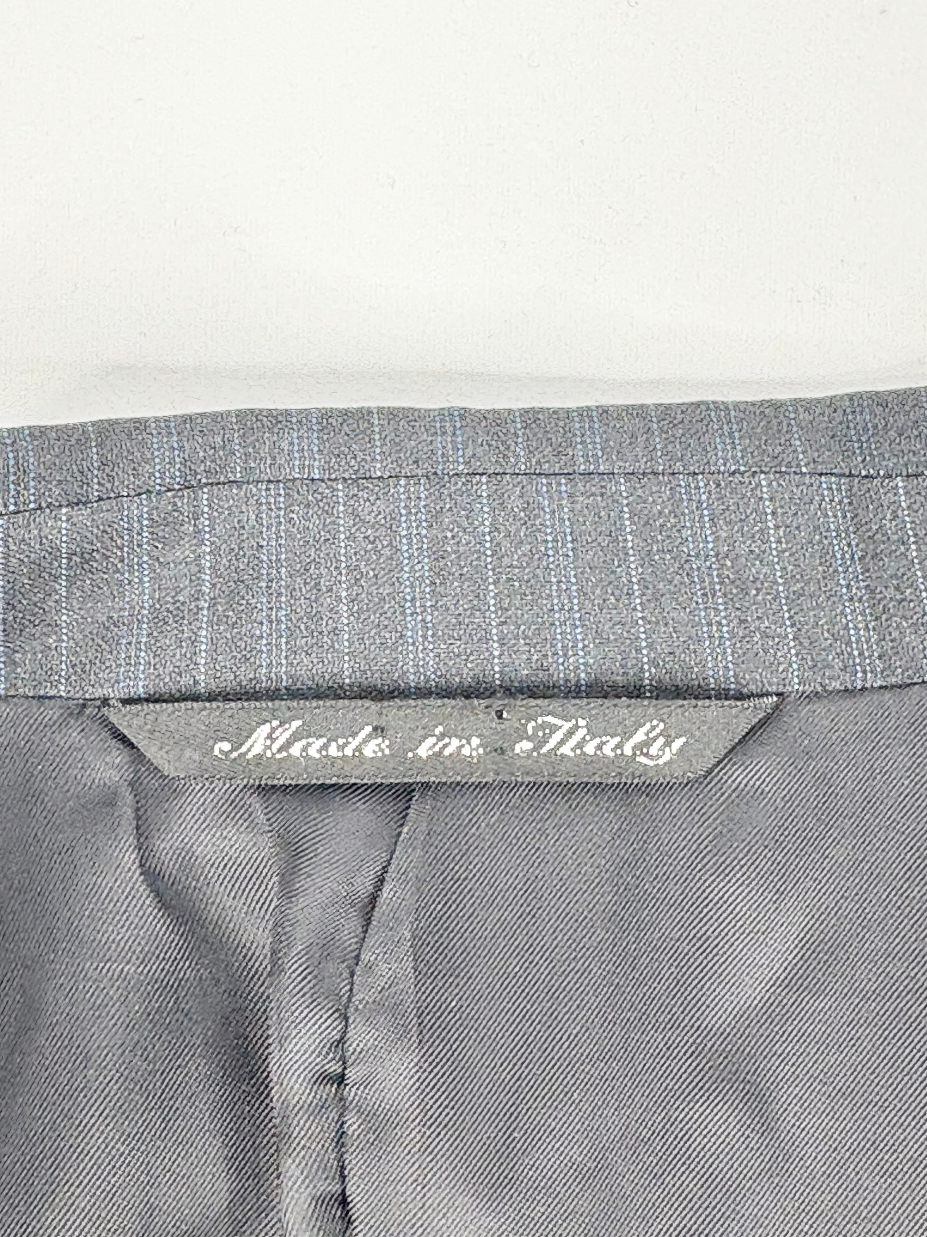 Canali for Saks Fifth Avenue Charcoal Striped Wool 2pc Suit - 52R