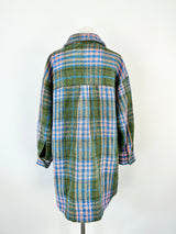 Essential Antwerp Green, Pink & Blue Plaid Coat - AU12