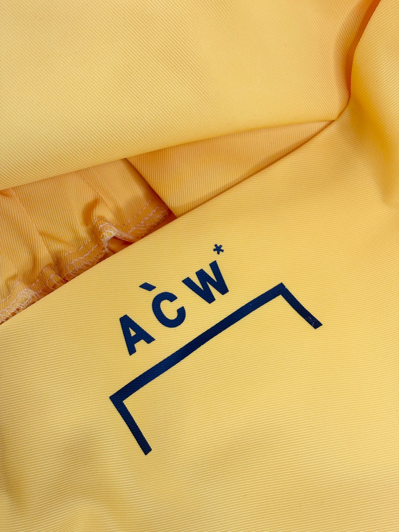 A-Cold Wall ACW Yellow Cropped Cutout Hoodie - AU8/10