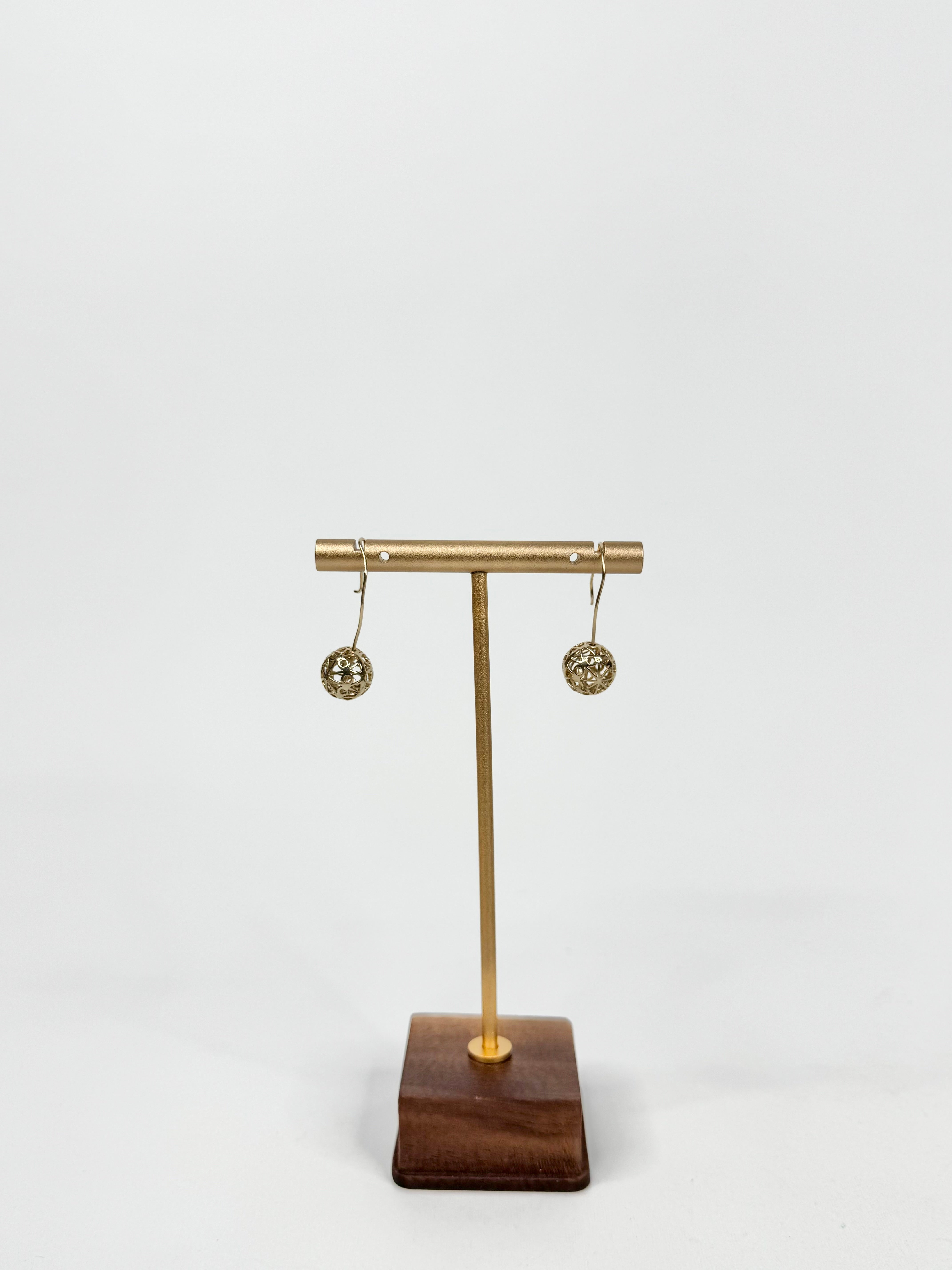 9ct Gold Filigree Ball Earrings