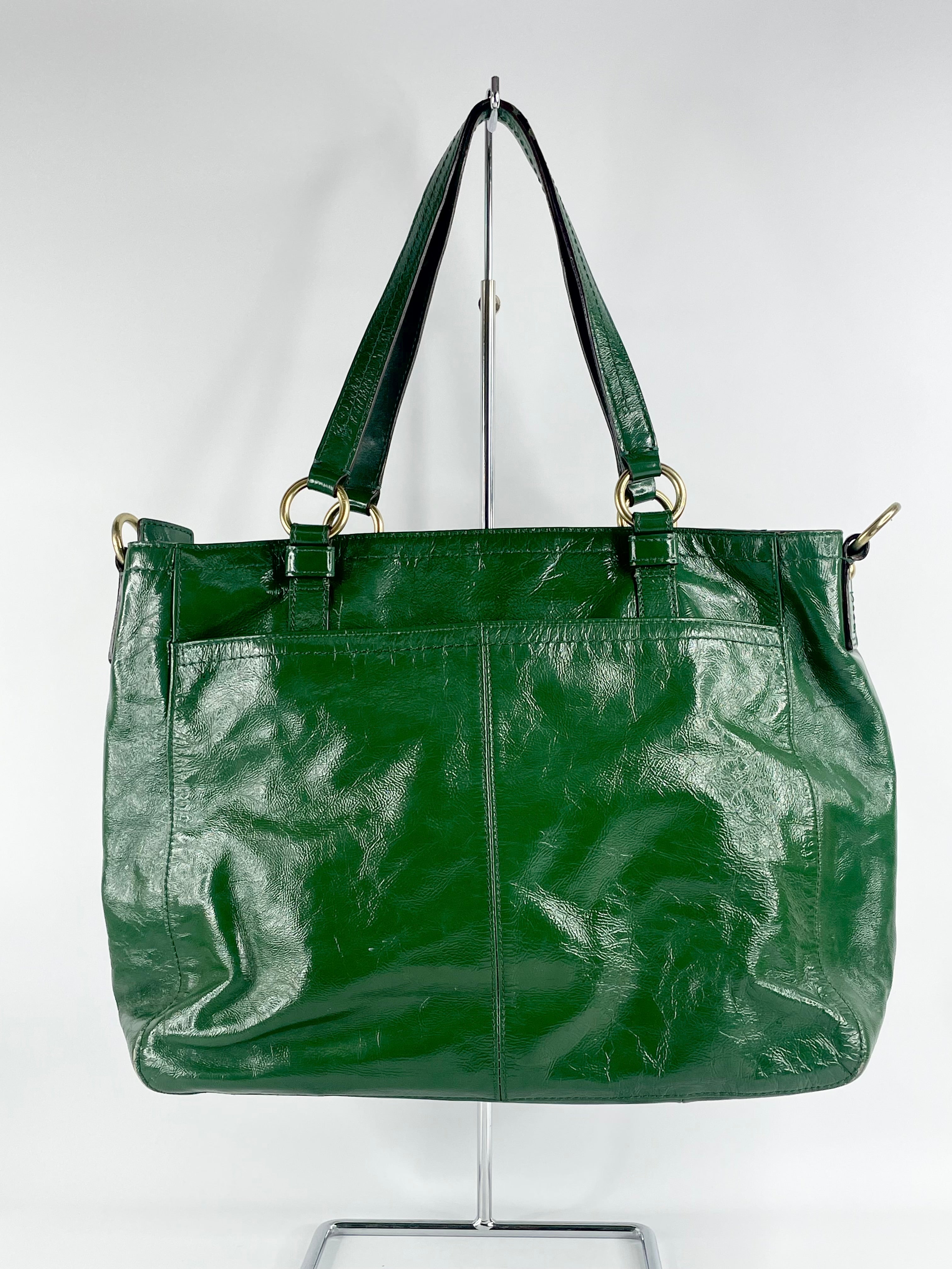 Coach Patent Green Leather Chelsea Shoulder Bag