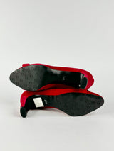 Trent Nathan Red Suede Heels - EU37