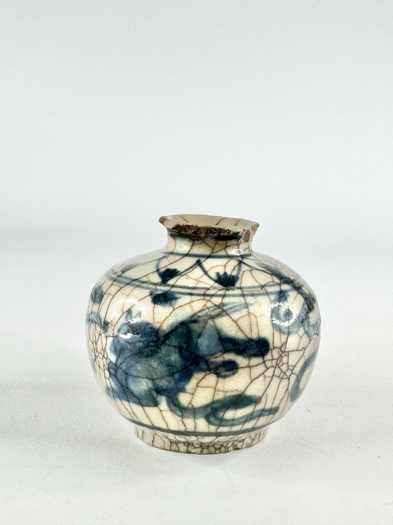 Antique Stoneware Hand Painted Jarlet