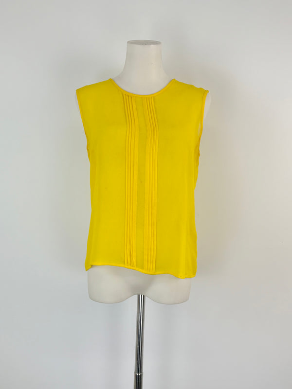 Gorman Canary-Yellow Sleeveless Silk Top - AU10
