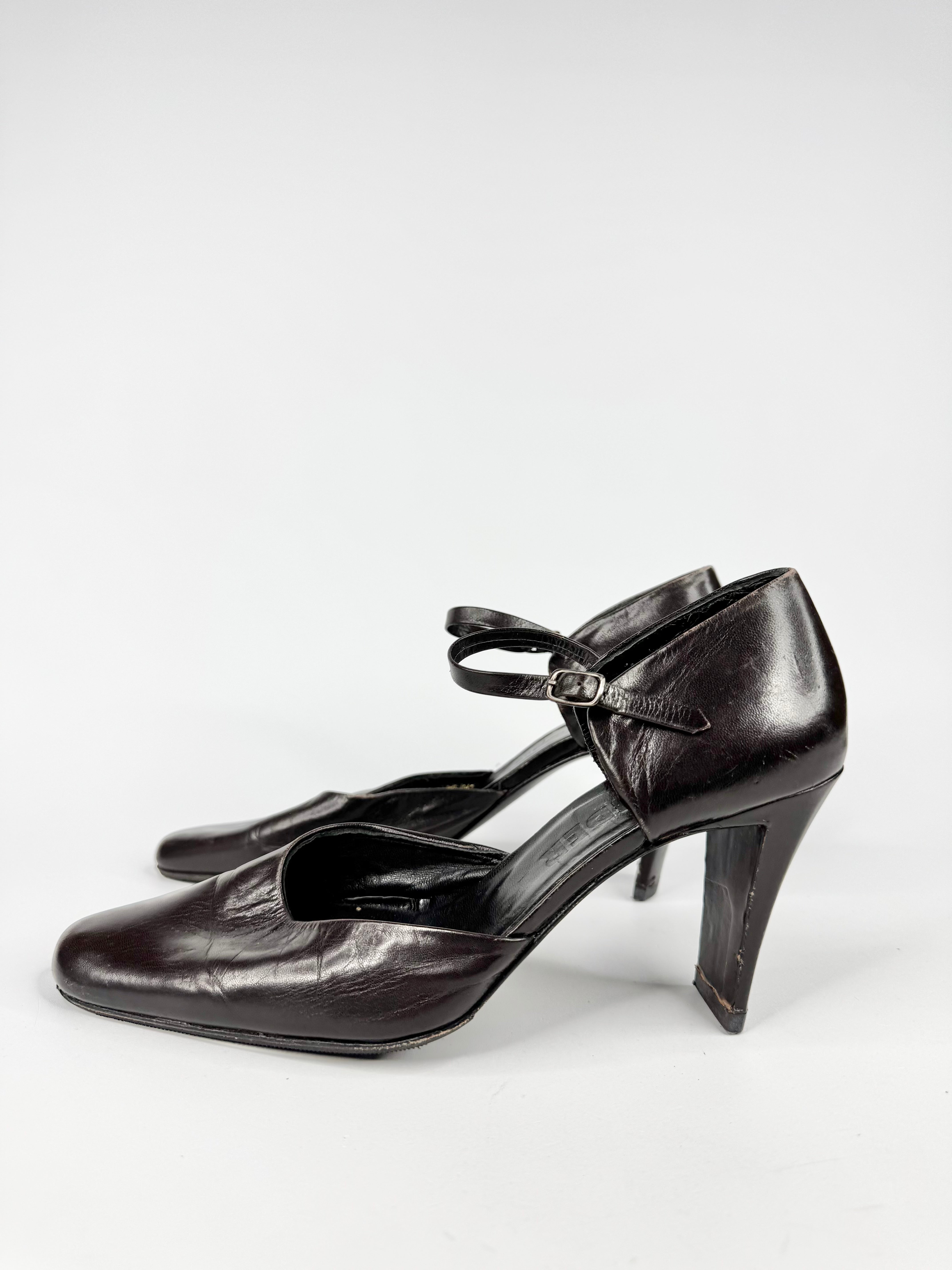 Jil Sander Penny Brown Pointed Toe Pumps - EU37.5