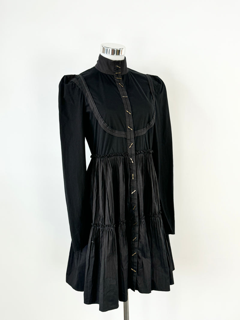 Willlow Black 'Shibori Pleats' Dress - AU10