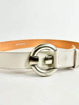 Franco Giazzi White Leather Belt