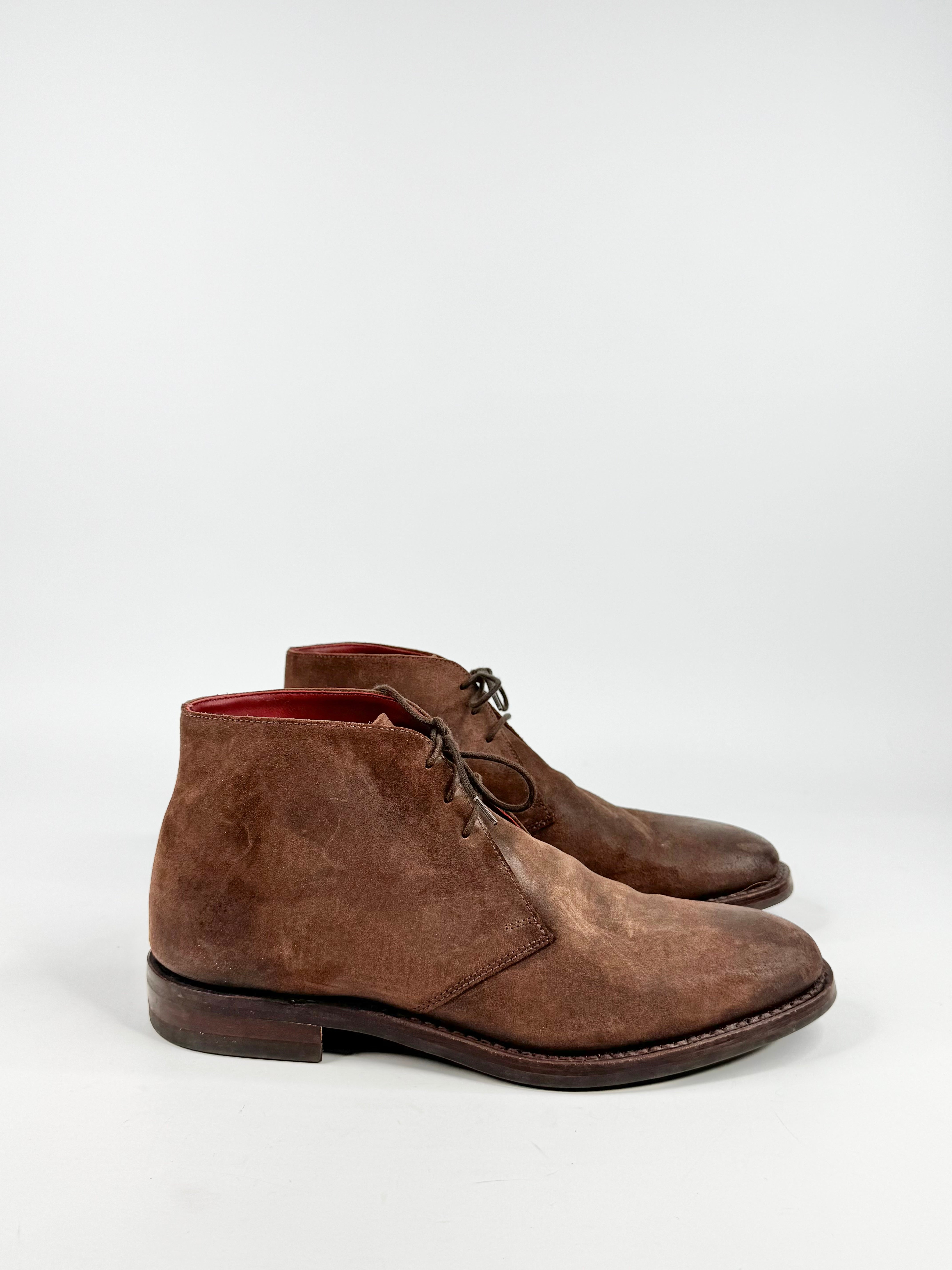 Design Loake Brown Suede Lace Up Boots - EU43