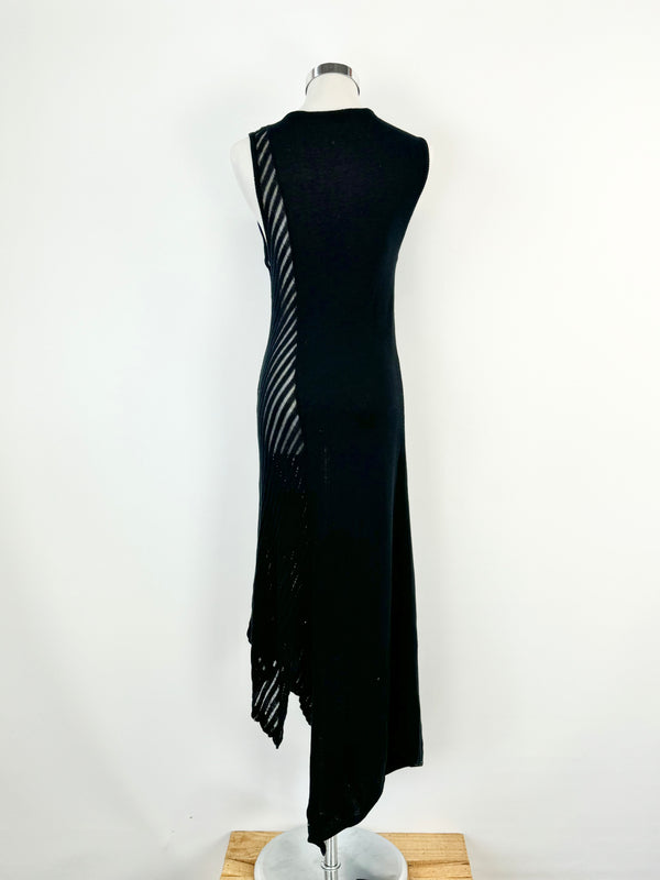 Condotti Black Cotton Asymmetrical Dress - AU8
