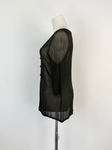 T.L. Wood by Teresa Liano Black Sheer Cardigan - AU8