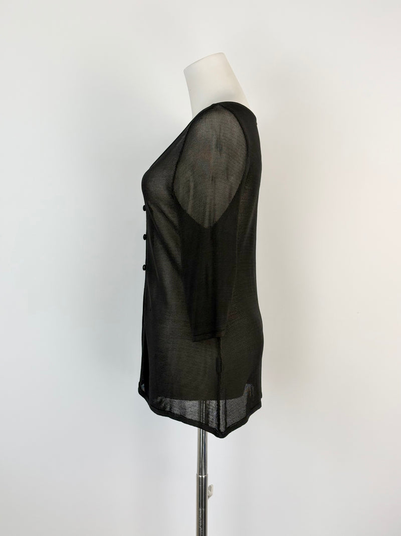T.L. Wood by Teresa Liano Black Sheer Cardigan - AU8