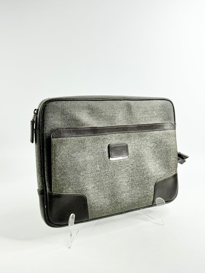 Tumi Black & Brown Fabric & Leather Laptop Case