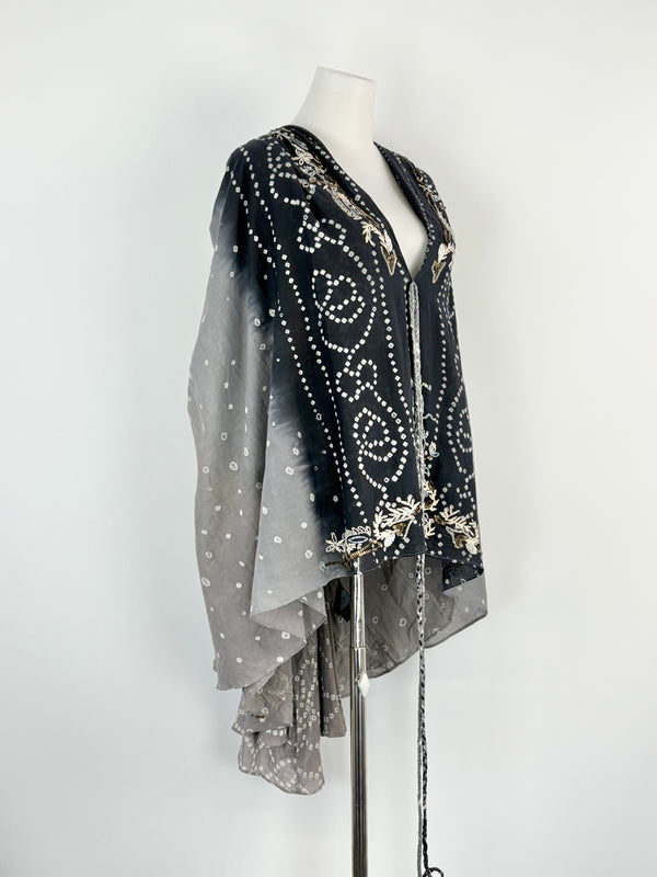 All Saints Spitalfields Black & Grey Jewel-Embellished 'Narnia' Dress - AU8