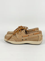 R.M. Williams Taupe Suede Boat-Style Moccasins - EU43