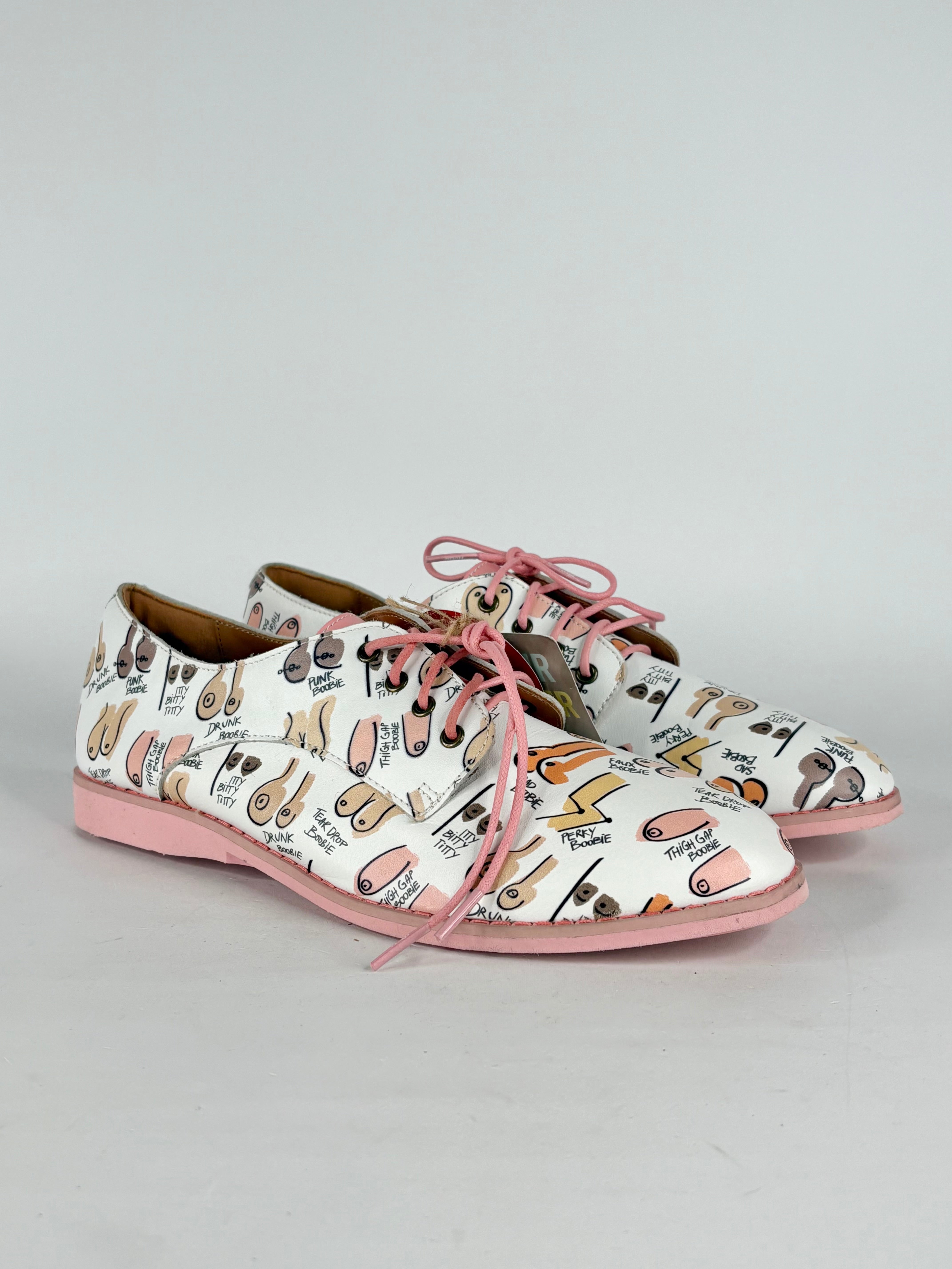 Rollie White Leather Patterned Derby Shoes - EU40