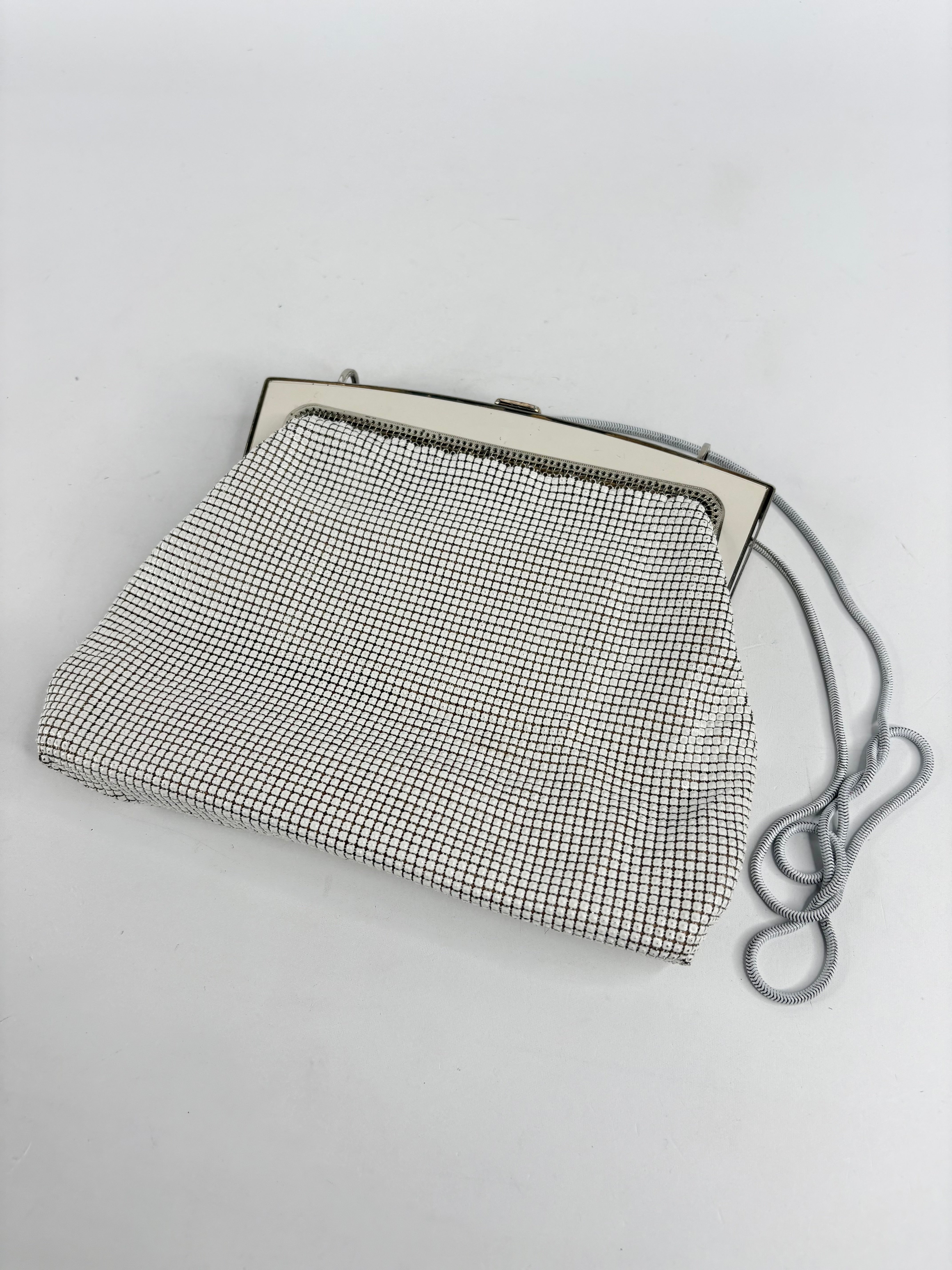 Vintage Glomesh Pearl-White Evening Bag