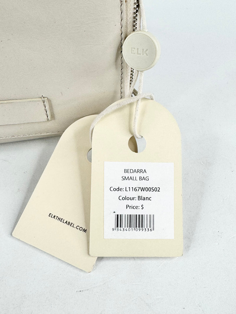 Elk 'Bedarra' Small Bone Leather Cross Body Bag NWT