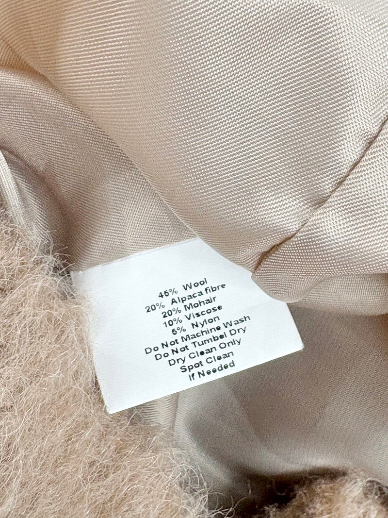 On Parks Taupe Wool & Mohair Blend Coat - AU8