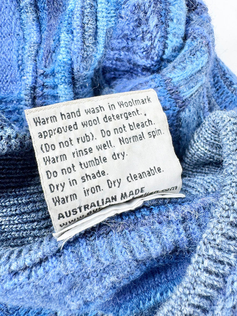 Vintage Purely Australian Clothing Co. Blue Merino Wool Sweater - S
