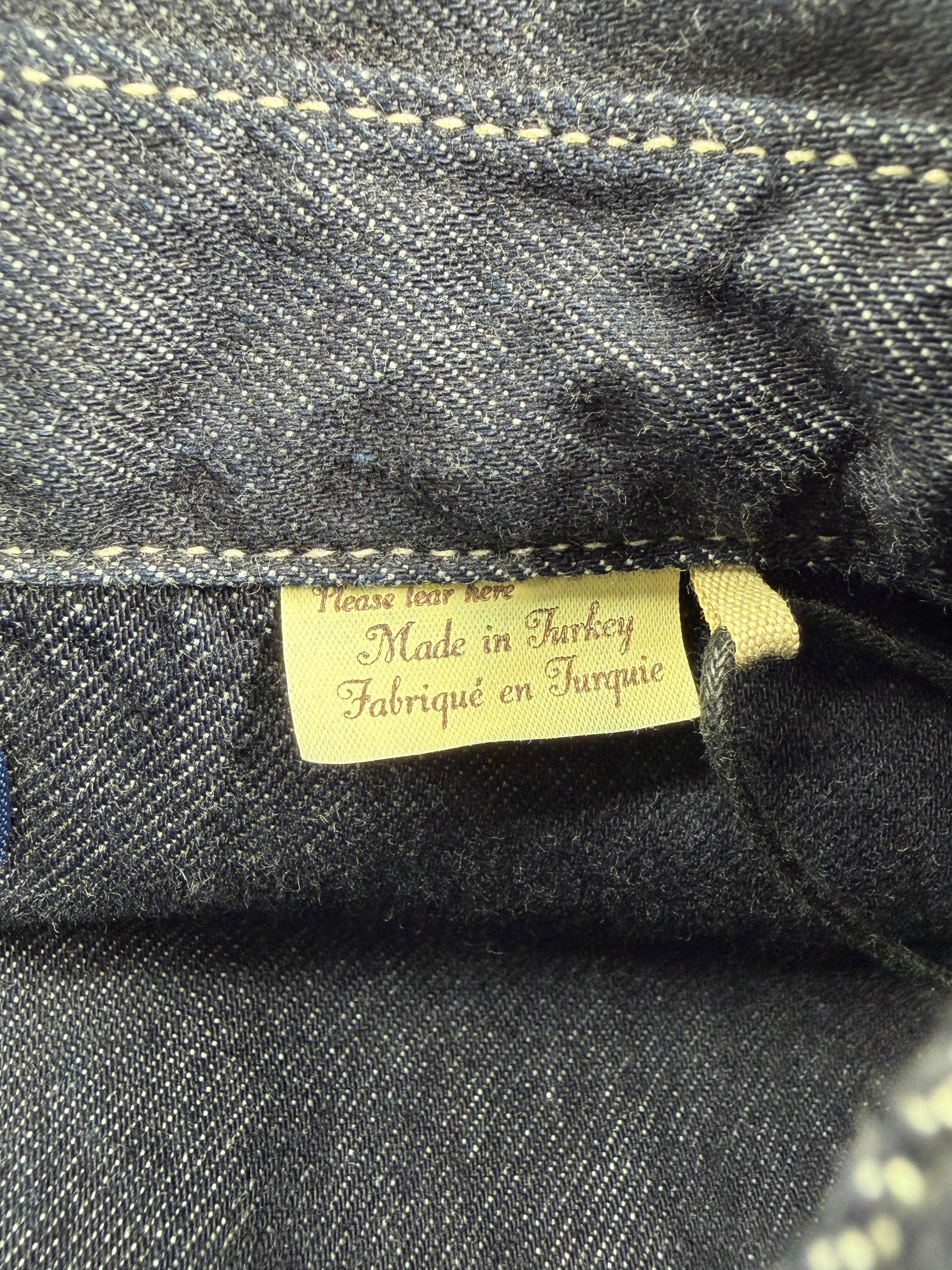 Levi's Dark Blue & White Click Button Shirt - XL