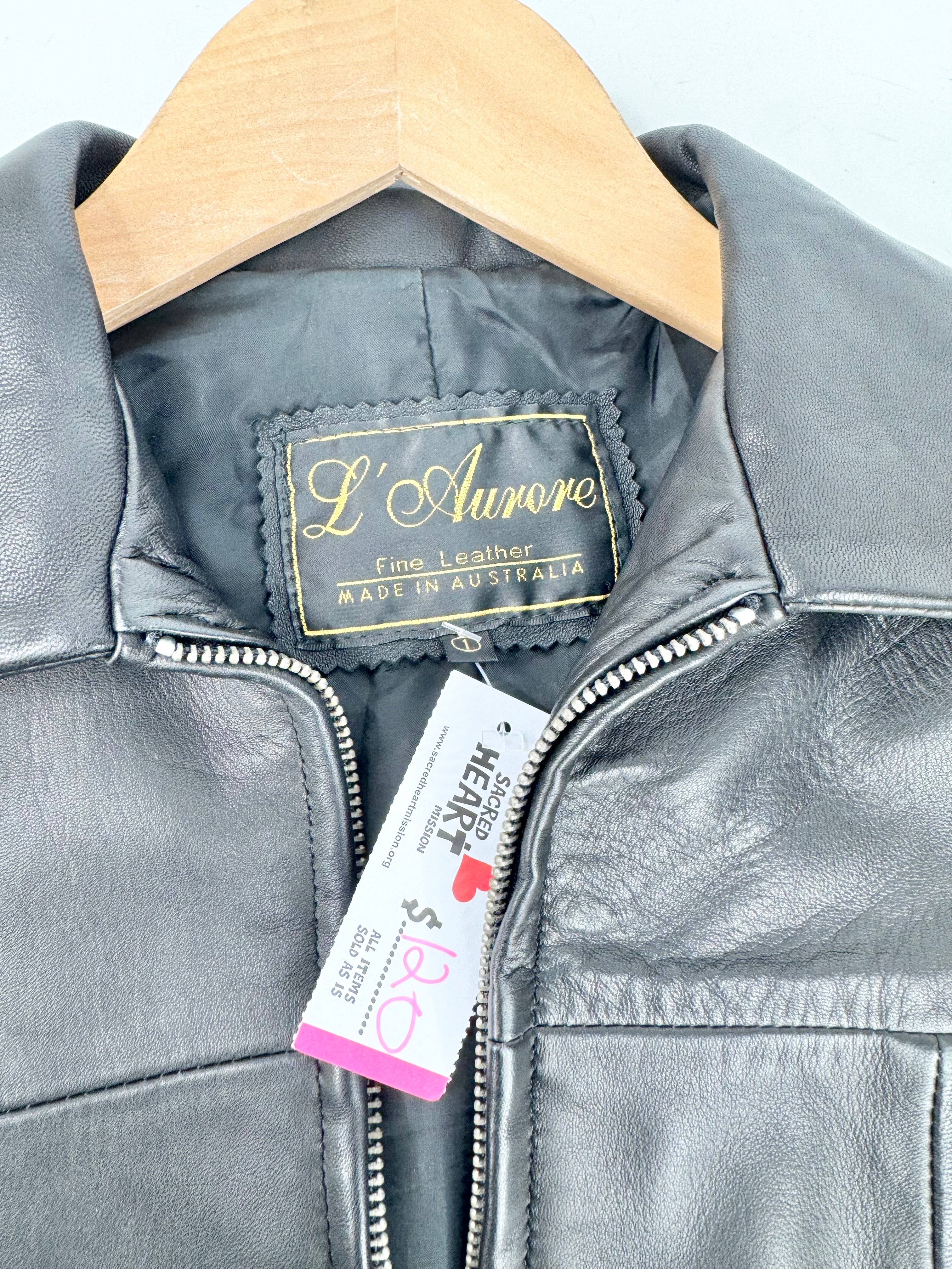 L'Aurore Black Leather Jacket - AU6