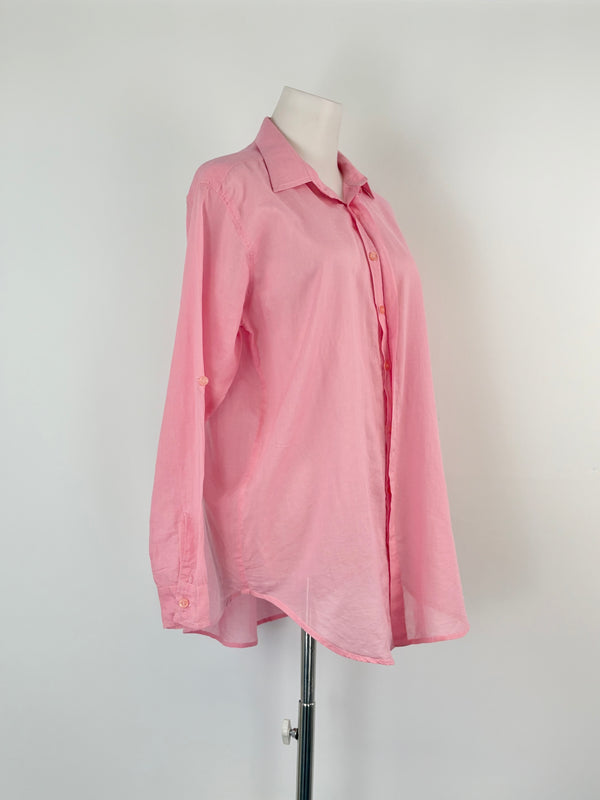 Zoe Mason Sheer-Cotton Pink Shirt - AU8