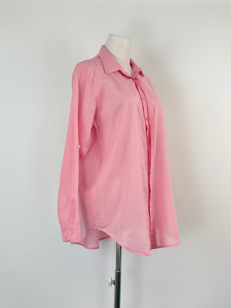 Zoe Mason Sheer-Cotton Pink Shirt - AU8