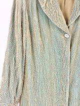 Trelise Cooper Moss Metallic-Velour 'Relic' Coat - AU12