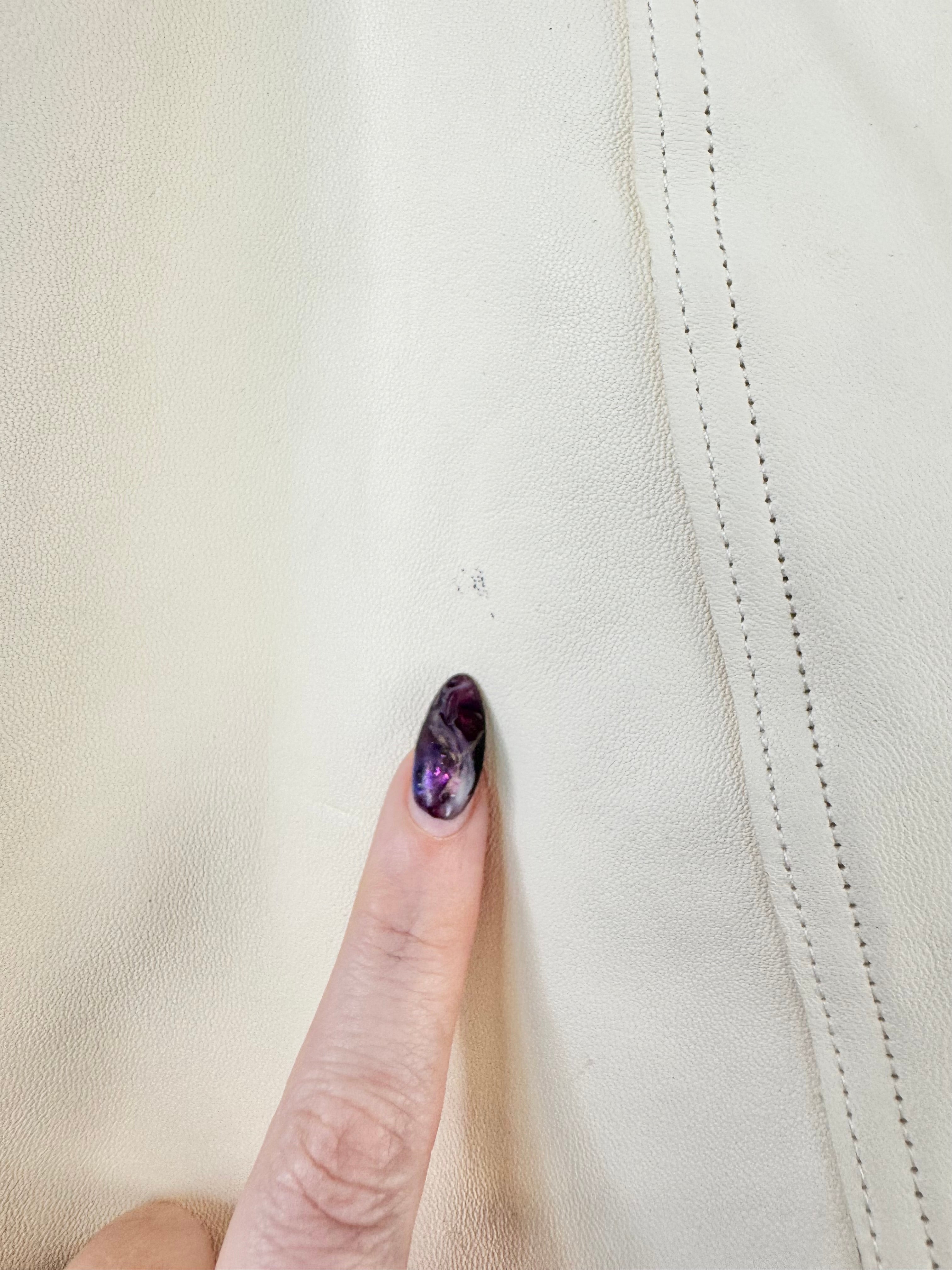 ONCE WAS CREAM LEATHER SKIRT NWT - AU12