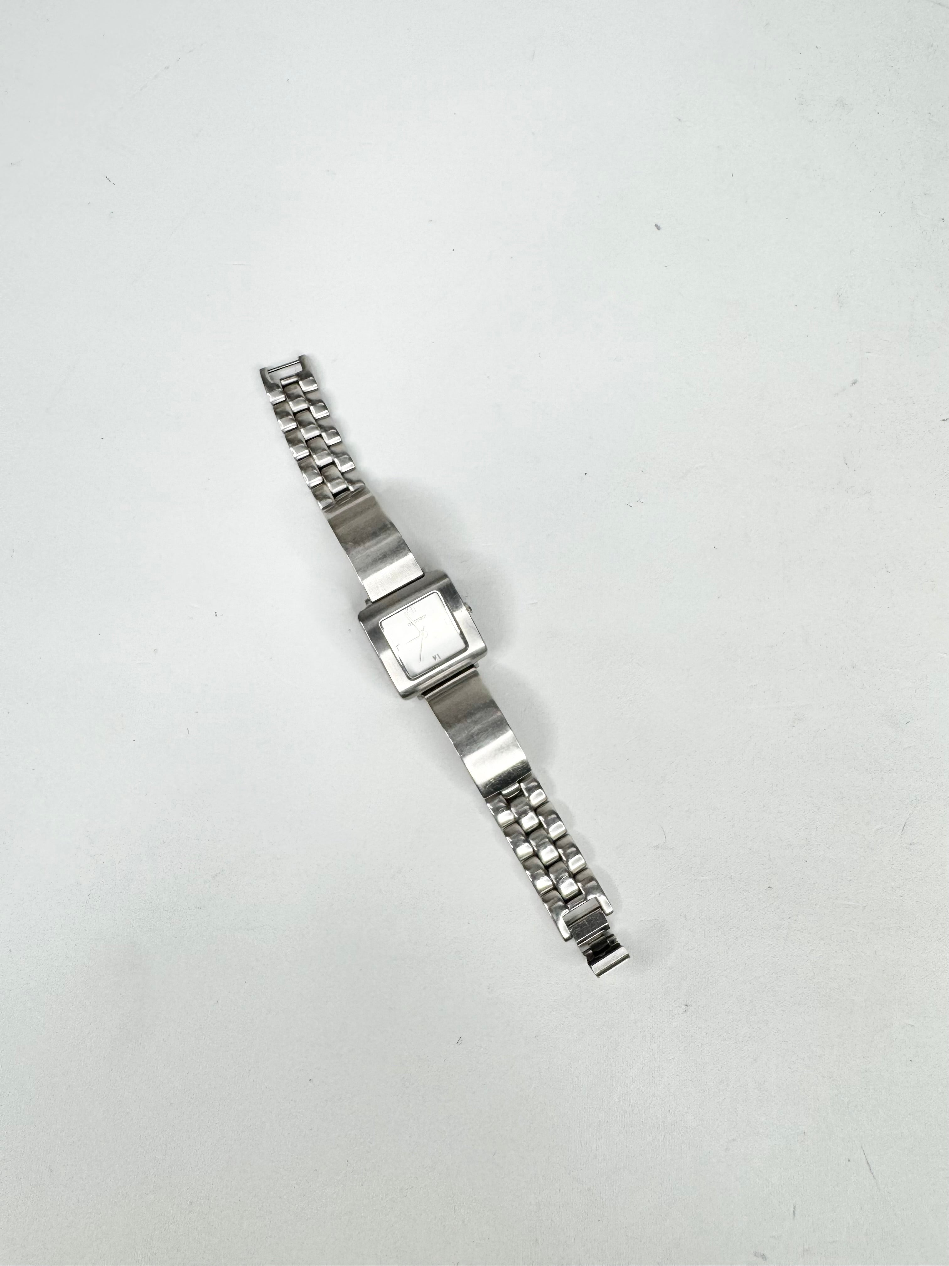 Oroton Silver Square Face Watch