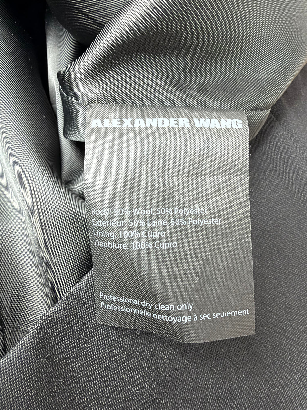 Alexander Wang Black Pleated Blazer Mini Dress - AU8