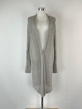 Transit Par-Such Stone Grey Crochet Cardigan - AU10