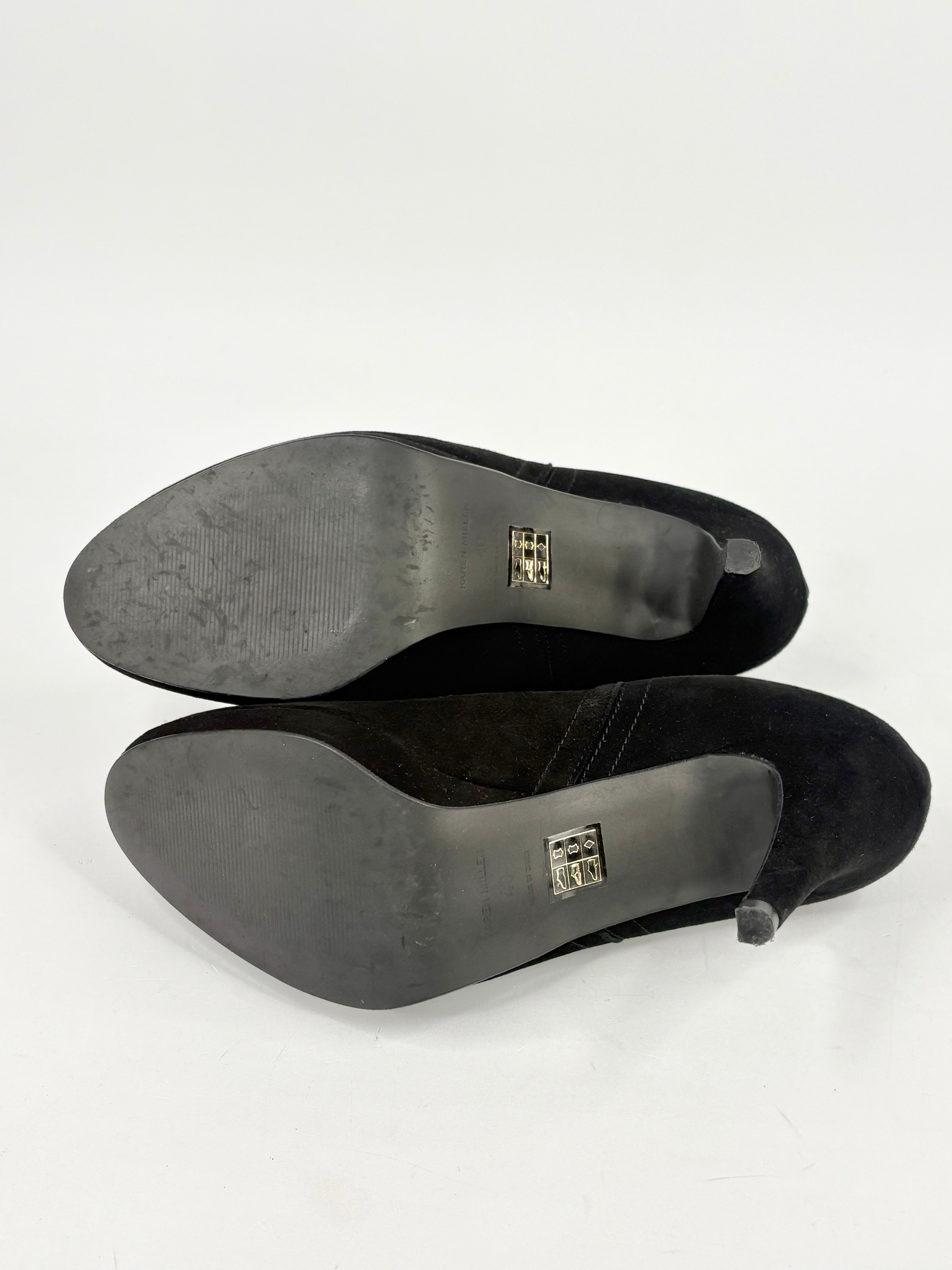 Karen Millen Black Suede Ankle Boots - EU40