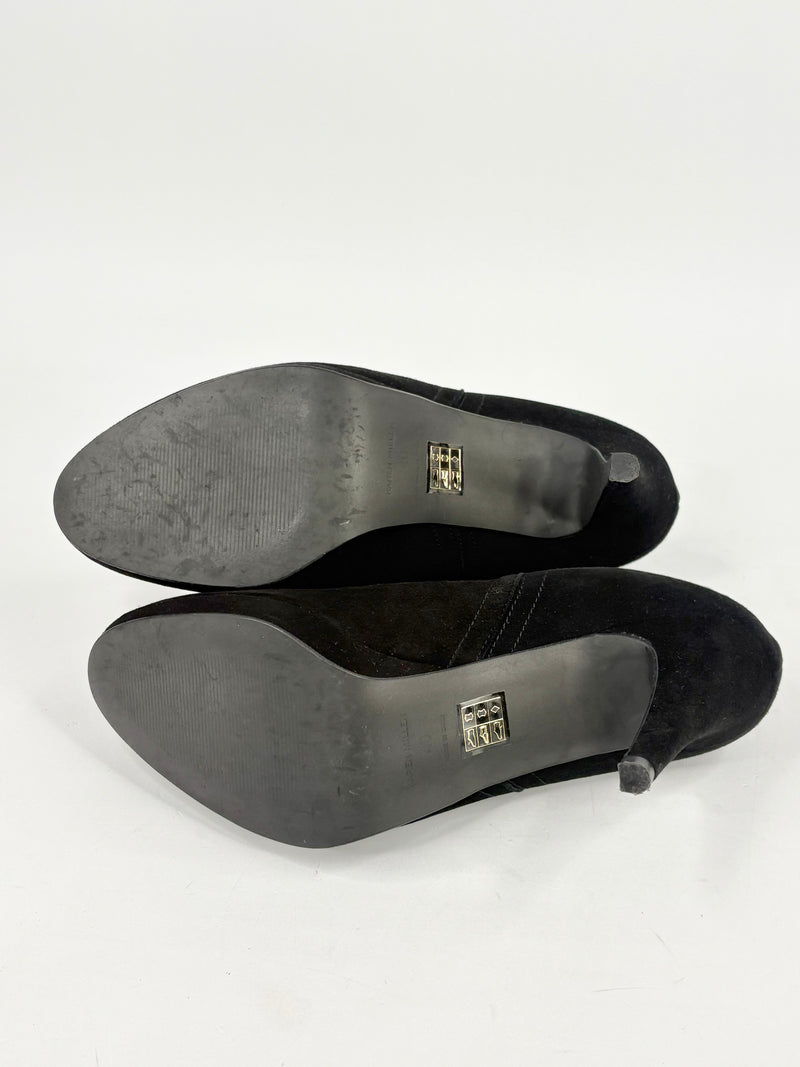 Karen Millen Black Suede Ankle Boots - EU40