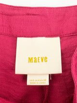 Maeve Cherry Red Relaxed Wide-Leg Pant - AU4/6