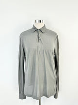 Zanone Stone Grey Polo Top - M