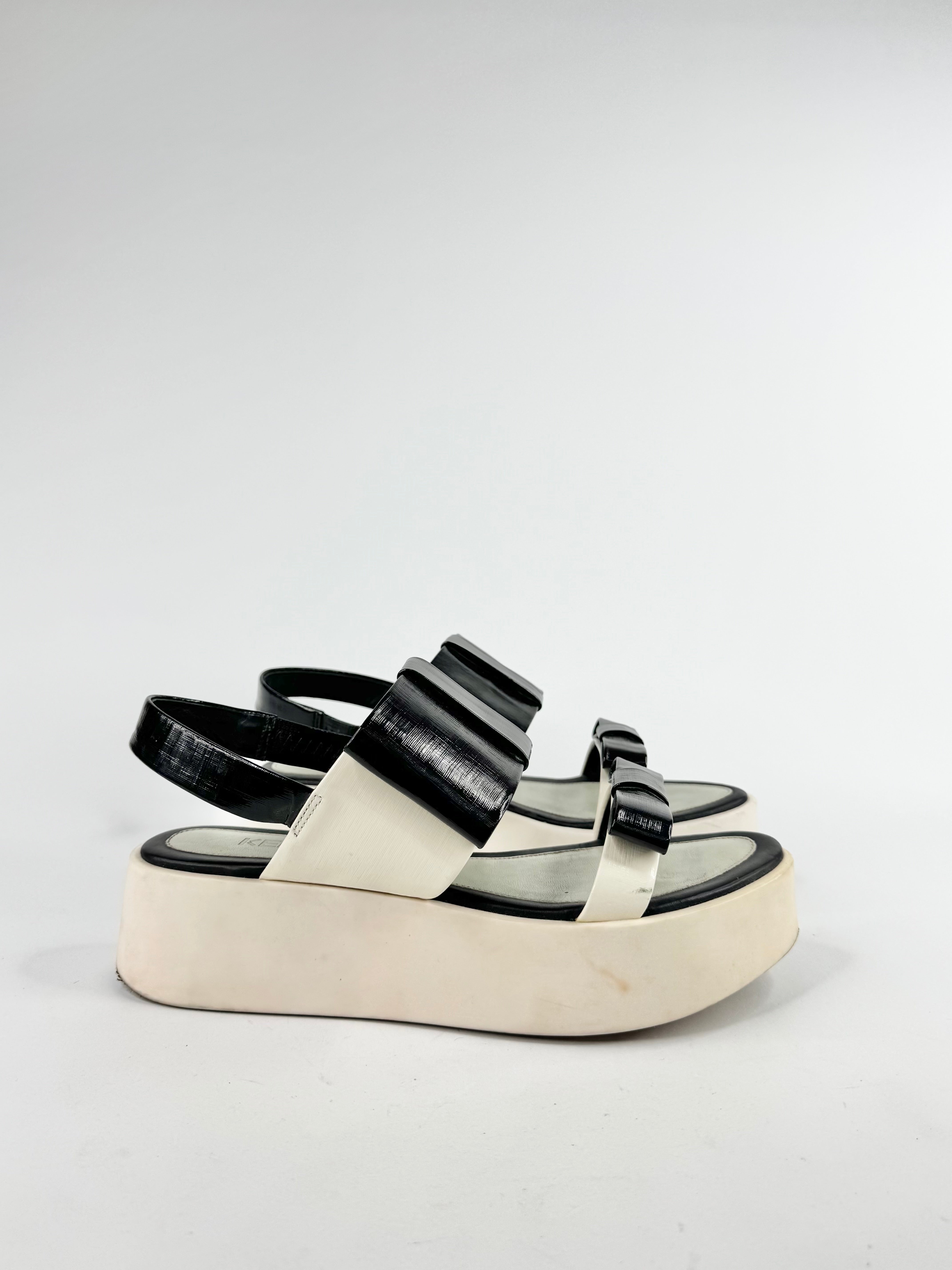 Kenzo Black & White Platform Sandals - EU40